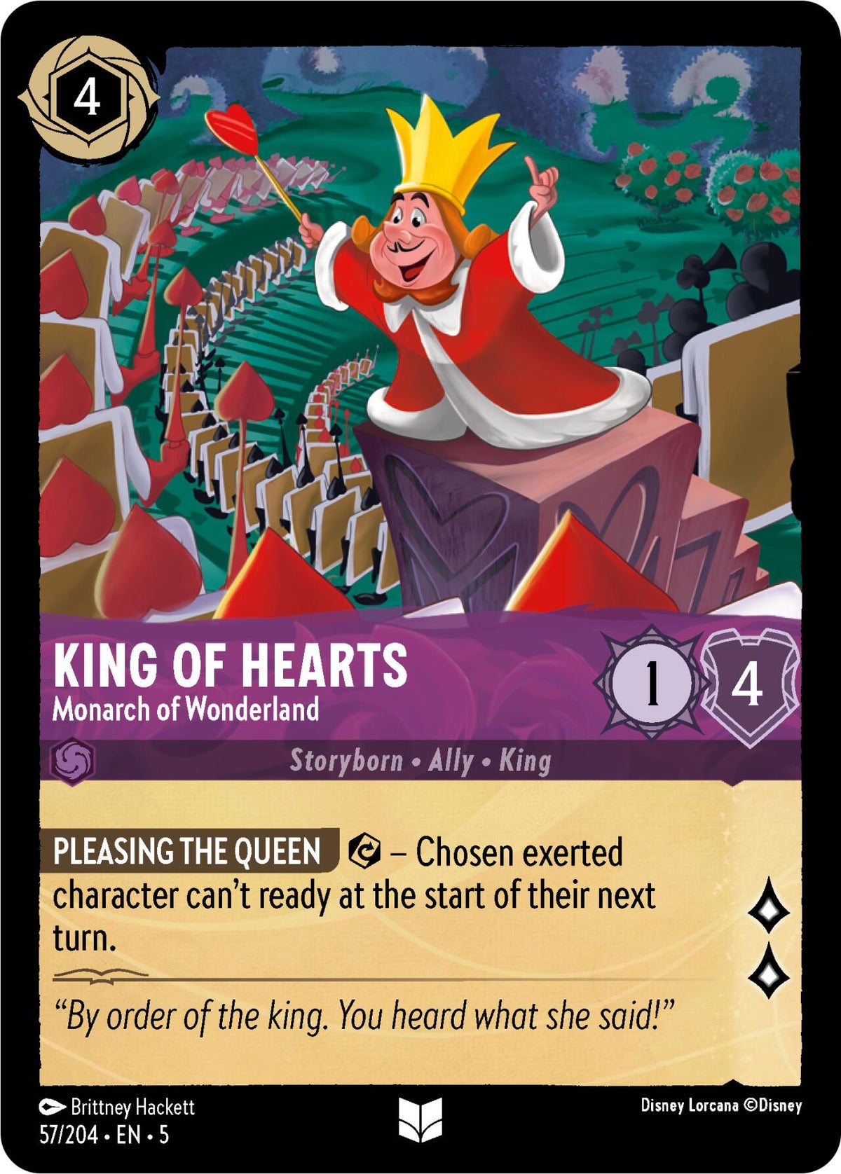 King of Hearts - Monarch of Wonderland (57/204) [Shimmering Skies] - Disney - Card Brawlers | Quebec | Canada |