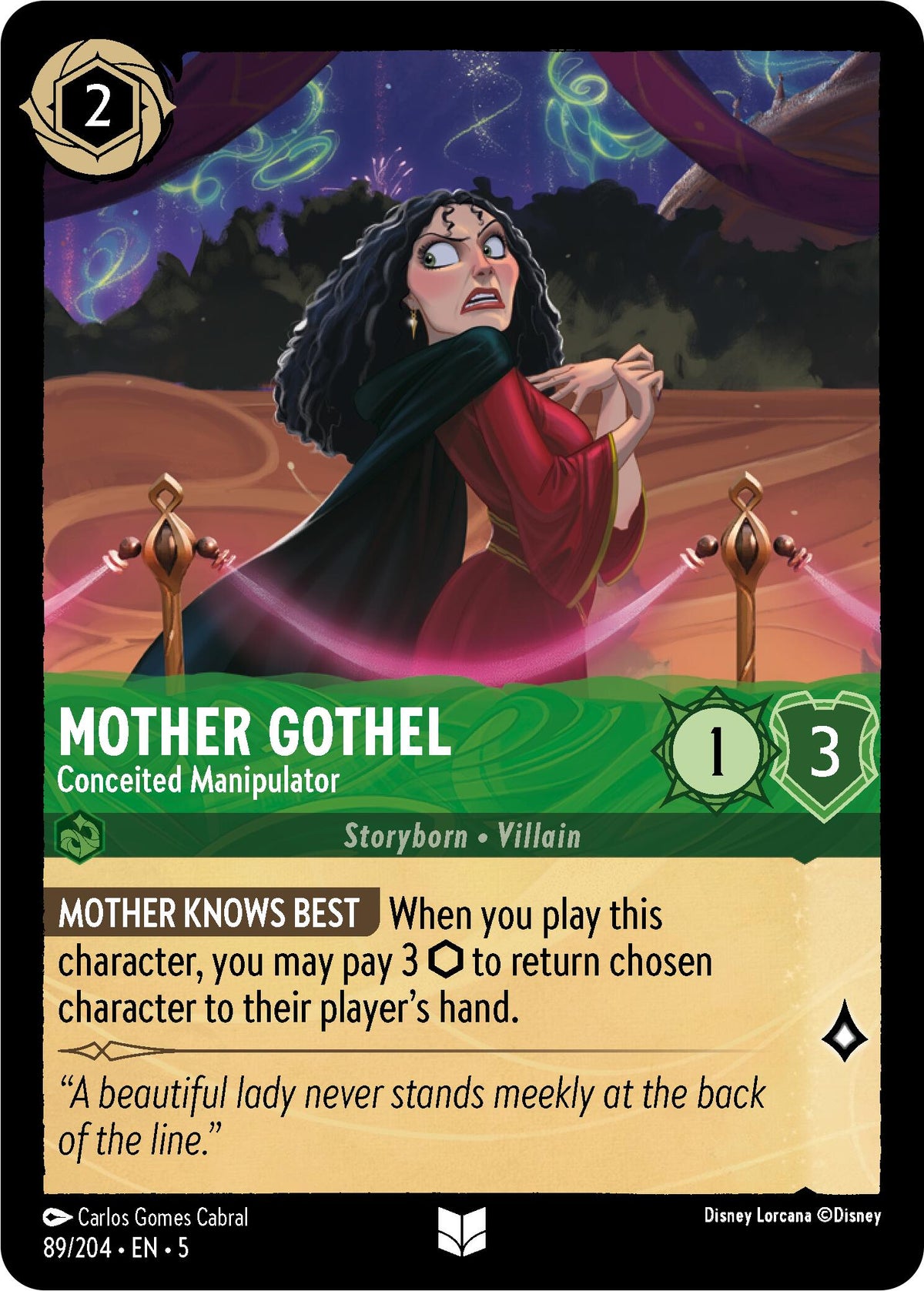Mother Gothel - Conceited Manipulator (89/204) [Shimmering Skies] - Disney - Card Brawlers | Quebec | Canada |
