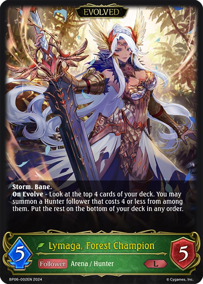 Lymaga, Forest Champion (Evolved) (BP06-002EN) [Paragons of the Colosseum] - Bushiroad - Card Brawlers | Quebec | Canada |