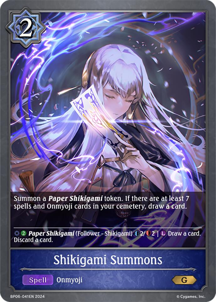 Shikigami Summons (BP06-041EN) [Paragons of the Colosseum] - Bushiroad - Card Brawlers | Quebec | Canada |