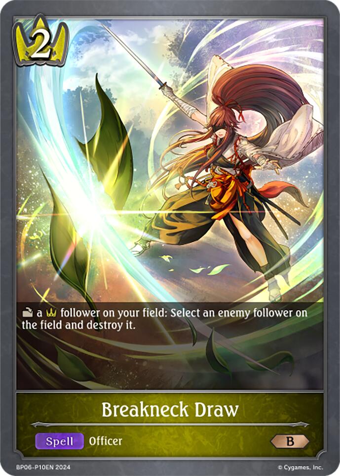 Breakneck Draw - P10EN (Foil) (BP06-P10EN) [Paragons of the Colosseum] - Bushiroad - Card Brawlers | Quebec | Canada |