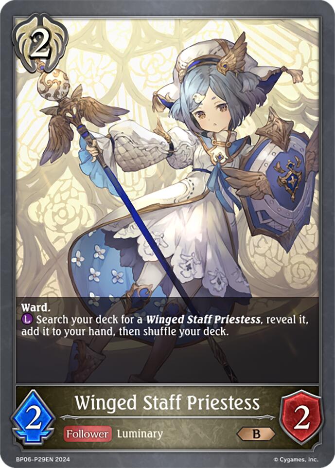 Winged Staff Priestess - P29EN (Foil) (BP06-P29EN) [Paragons of the Colosseum] - Bushiroad - Card Brawlers | Quebec | Canada |
