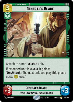 General's Blade (121/257) (121/257) [Twilight of the Republic] - Fantasy Flight Games - Card Brawlers | Quebec | Canada |