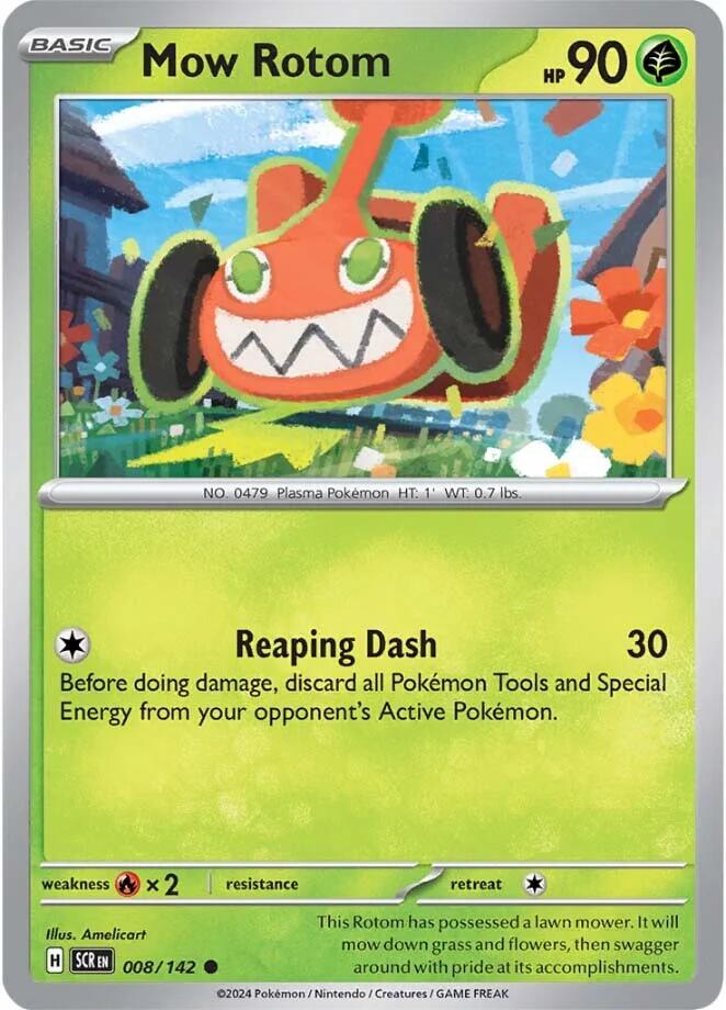 Mow Rotom (008/142) [Scarlet & Violet: Stellar Crown] - Pokémon - Card Brawlers | Quebec | Canada |