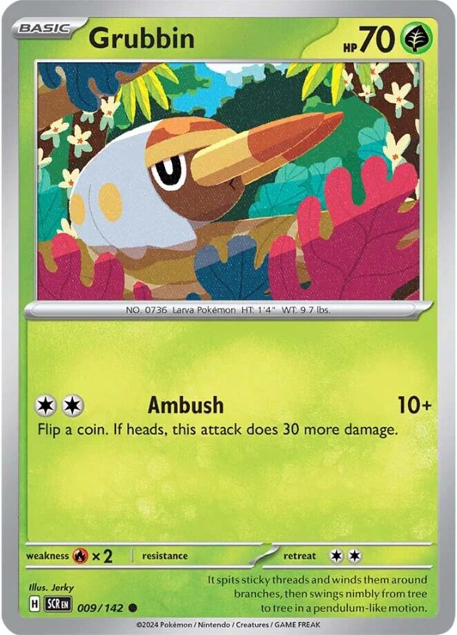 Grubbin (009/142) [Scarlet & Violet: Stellar Crown] - Pokémon - Card Brawlers | Quebec | Canada |