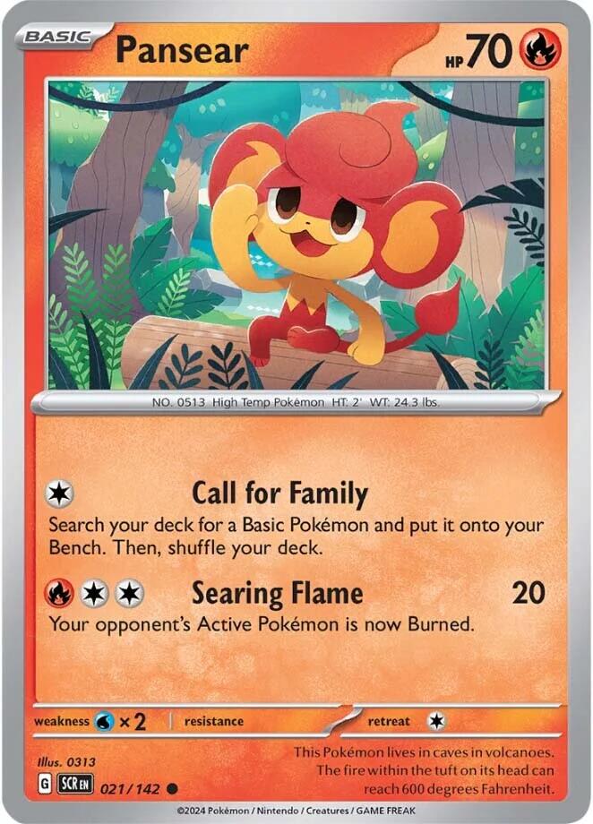 Pansear (021/142) [Scarlet & Violet: Stellar Crown] - Pokémon - Card Brawlers | Quebec | Canada |