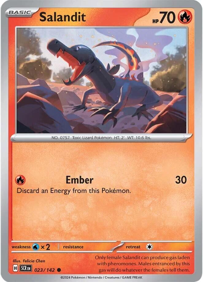 Salandit (023/142) [Scarlet & Violet: Stellar Crown] - Pokémon - Card Brawlers | Quebec | Canada |