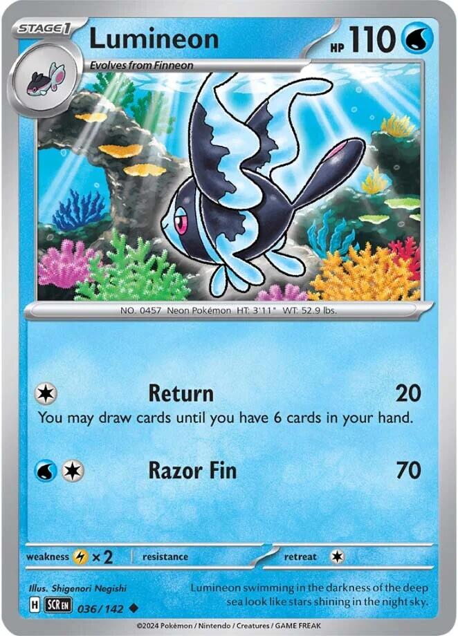 Lumineon (036/142) [Scarlet & Violet: Stellar Crown] - Pokémon - Card Brawlers | Quebec | Canada |