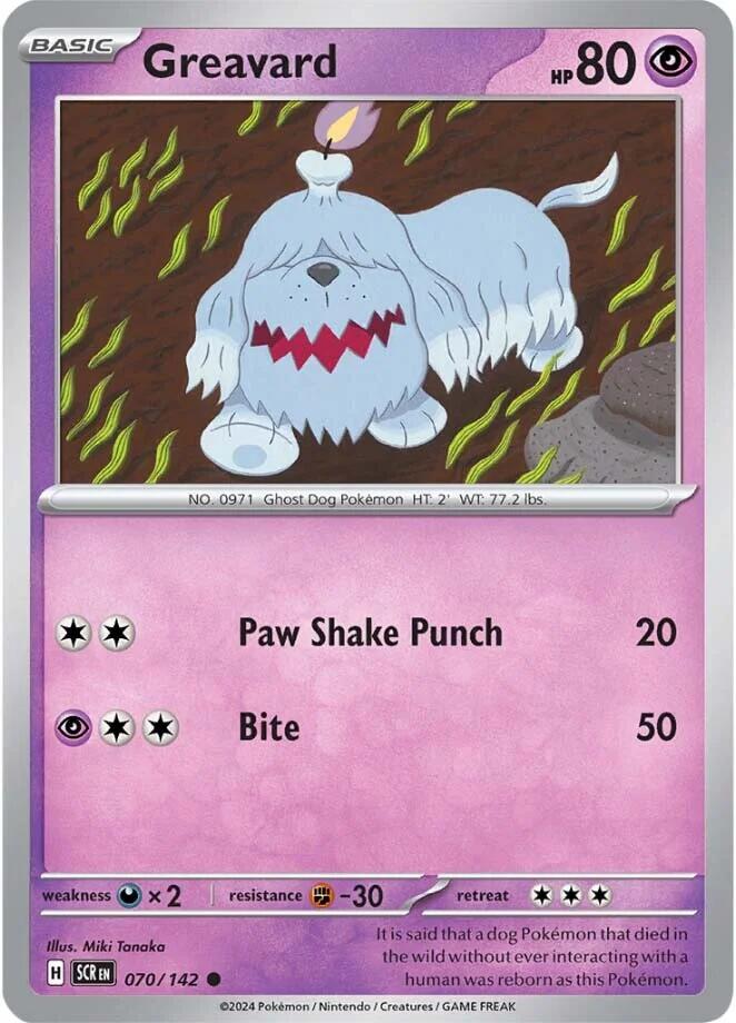 Greavard (070/142) [Scarlet & Violet: Stellar Crown] - Pokémon - Card Brawlers | Quebec | Canada |