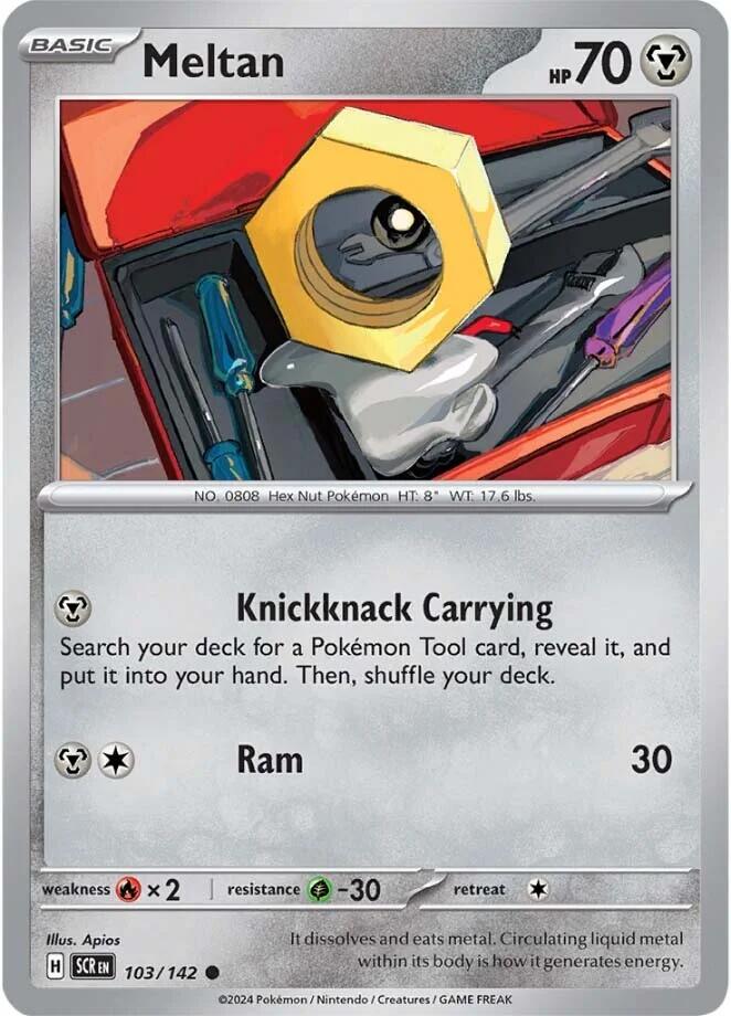 Meltan (103/142) [Scarlet & Violet: Stellar Crown] - Pokémon - Card Brawlers | Quebec | Canada |