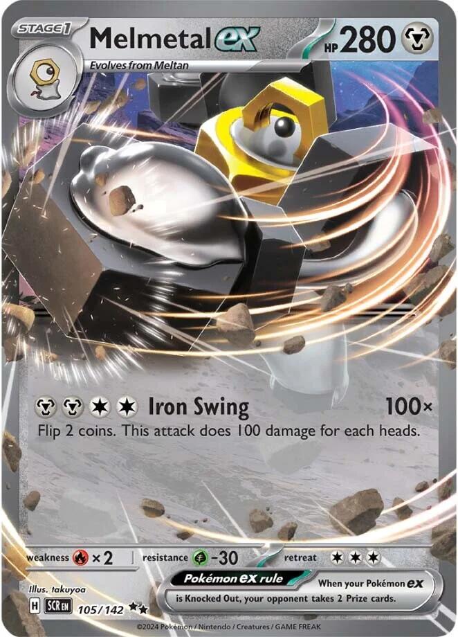 Melmetal ex (105/142) [Scarlet & Violet: Stellar Crown] - Pokémon - Card Brawlers | Quebec | Canada |