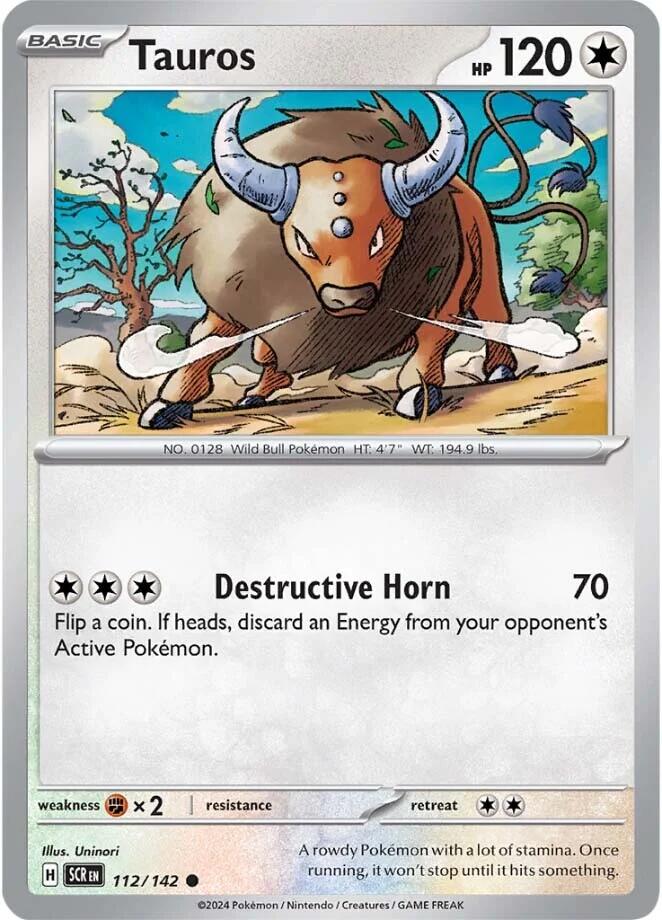 Tauros (112/142) [Scarlet & Violet: Stellar Crown] - Pokémon - Card Brawlers | Quebec | Canada |