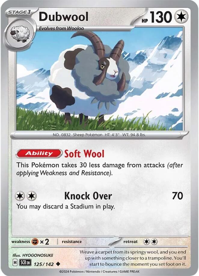 Dubwool (125/142) [Scarlet & Violet: Stellar Crown] - Pokémon - Card Brawlers | Quebec | Canada |