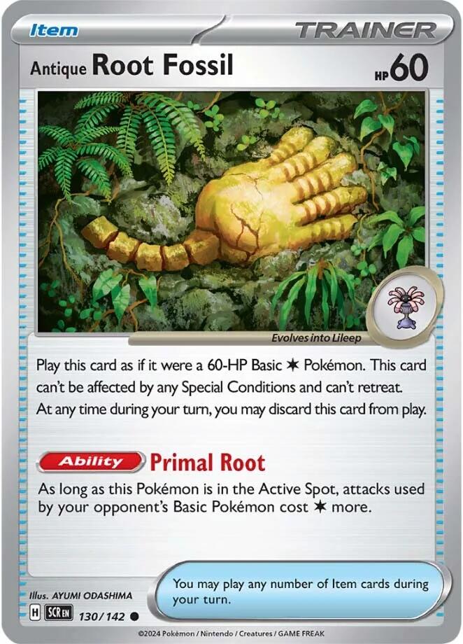 Antique Root Fossil (130/142) [Scarlet & Violet: Stellar Crown] - Pokémon - Card Brawlers | Quebec | Canada |