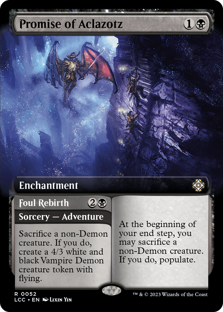 Promise of Aclazotz // Foul Rebirth (Extended Art) [The Lost Caverns of Ixalan Commander] - Magic: The Gathering - Card Brawlers | Quebec | Canada |