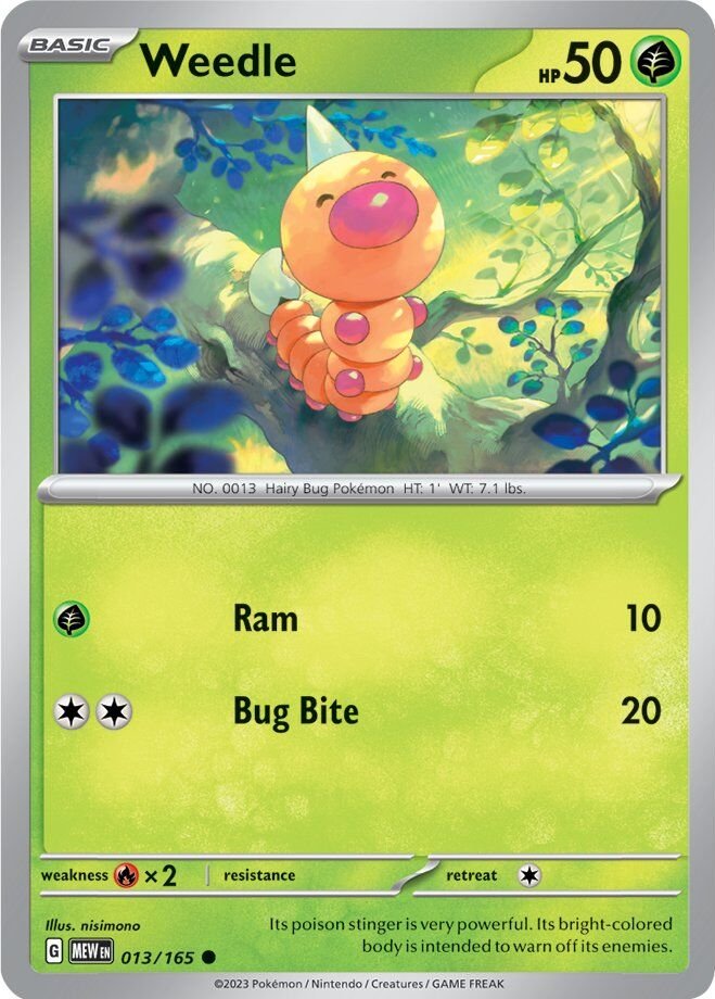 Weedle (013/165) [Scarlet & Violet 151] - Pokémon - Card Brawlers | Quebec | Canada |