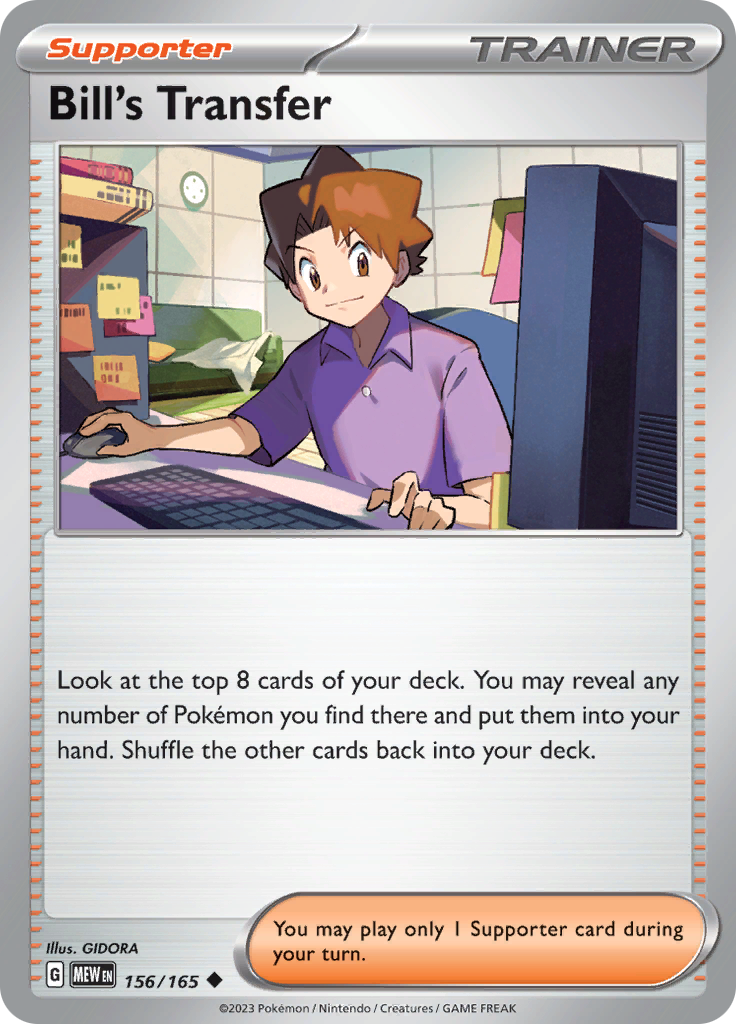 Bill's Transfer (156/165) [Scarlet & Violet 151] - Pokémon - Card Brawlers | Quebec | Canada |