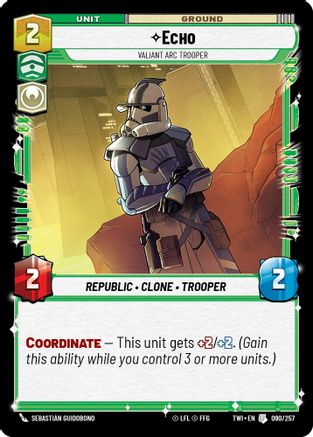 Echo - Valiant Arc Trooper (090/257) (090/257) [Twilight of the Republic] - Fantasy Flight Games - Card Brawlers | Quebec | Canada |
