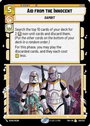 Aid from the Innocent (201/257) (201/257) [Twilight of the Republic] - Fantasy Flight Games - Card Brawlers | Quebec | Canada |