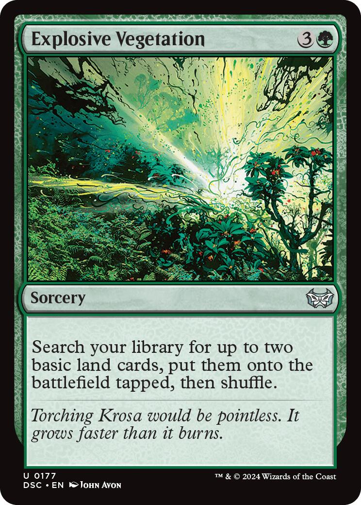 Explosive Vegetation [Duskmourn: House of Horror Commander] - Magic: The Gathering - Card Brawlers | Quebec | Canada |