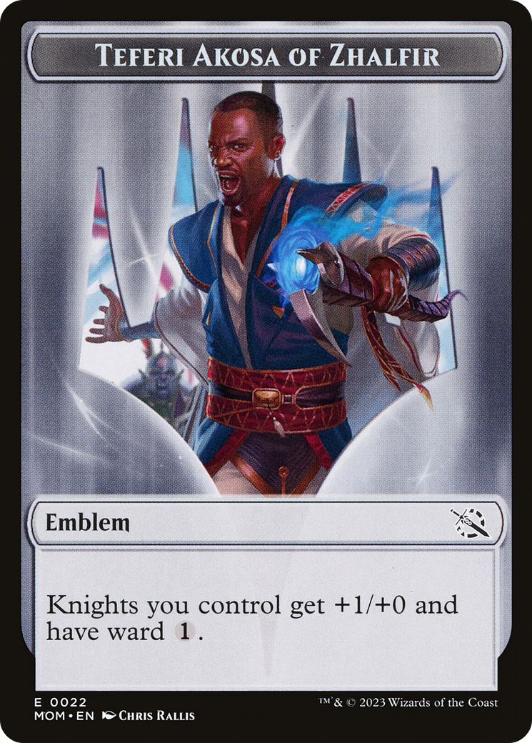 Treasure (21) // Teferi Akosa of Zhalfir Emblem Double-Sided Token [March of the Machine Tokens] - Magic: The Gathering - Card Brawlers | Quebec | Canada |