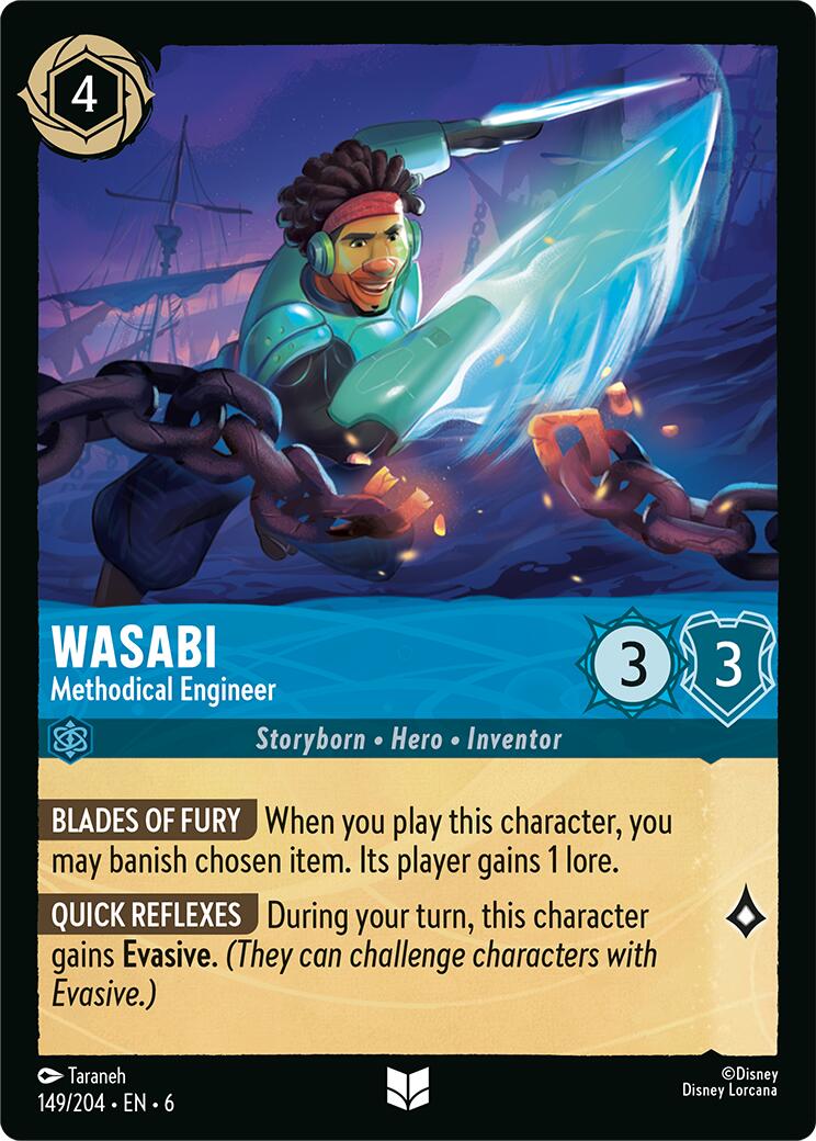 Wasabi - Methodical Engineer (149/204) [Azurite Sea] - Disney - Card Brawlers | Quebec | Canada |