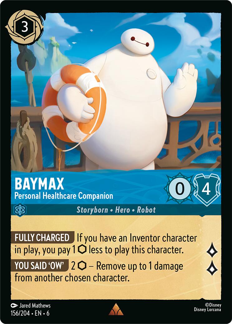 Baymax - Personal Healthcare Companion (156/204) [Azurite Sea] - Disney - Card Brawlers | Quebec | Canada |