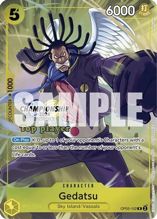 Gedatsu (Championship 2024 Top Player Pack) (OP05-102) - One Piece Promotion Cards Foil