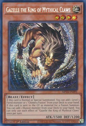 Gazelle the King of Mythical Claws [MP24-EN091]  Secret Rare Misprint - Yu-Gi-Oh! - Card Brawlers | Quebec | Canada |