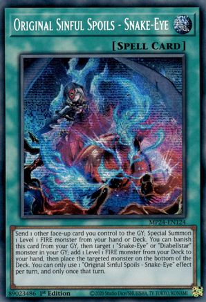 Original Sinful Spoils - Snake-Eye [MP24-EN124] Prismatic Secret Rare - Yu-Gi-Oh! - Card Brawlers | Quebec | Canada |