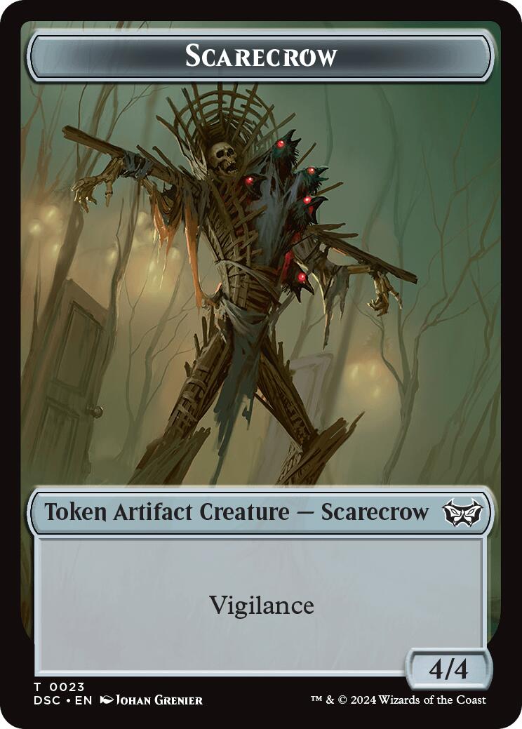 Glimmer // Scarecrow Double-Sided Token [Duskmourn: House of Horror Commander Tokens] - Magic: The Gathering - Card Brawlers | Quebec | Canada |