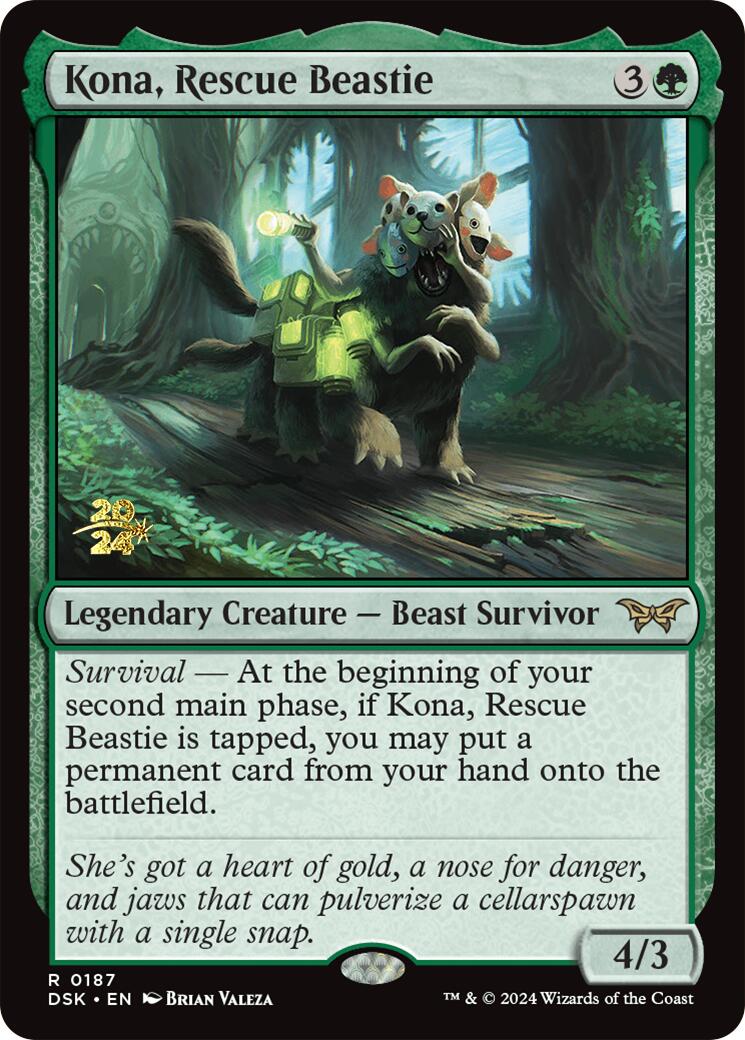 Kona, Rescue Beastie (0187) [Duskmourn: House of Horror Prerelease Promos] - Magic: The Gathering - Card Brawlers | Quebec | Canada |