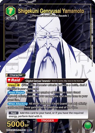Shigekuni Genryusai Yamamoto (093) (SR*) (UE01BT/BLC-1-093) - UE01BT BLEACH ThousandYear Blood War Foil