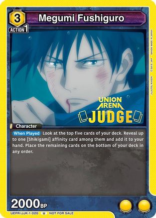 Megumi Fushiguro (020) (Judge Pack) (UEPR/JJK-1-020) - Union Arena Promotion Cards Foil