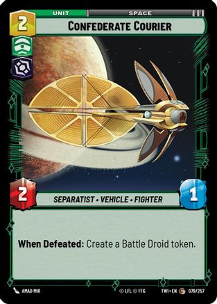 Confederate Courier (079/257) (079/257) [Twilight of the Republic] - Fantasy Flight Games - Card Brawlers | Quebec | Canada |