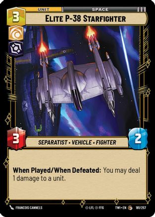 Elite P-38 Starfighter (181/257) (181/257) [Twilight of the Republic] - Fantasy Flight Games - Card Brawlers | Quebec | Canada |