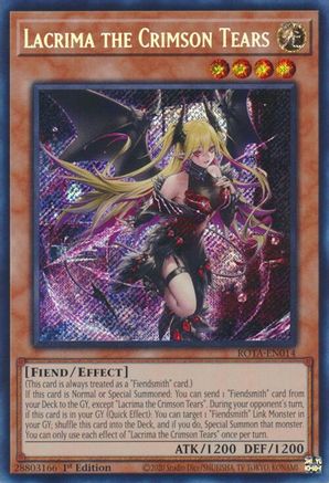 Lacrima the Crimson Tears [ROTA-EN014] Secret Rare - Yu-Gi-Oh! - Card Brawlers | Quebec | Canada |