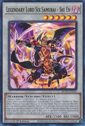 Legendary Lord Six Samurai - Shi En [ROTA-EN039] Ultra Rare - Yu-Gi-Oh! - Card Brawlers | Quebec | Canada |