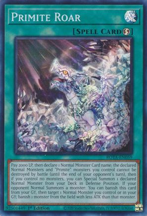 Primite Roar [ROTA-EN059] Super Rare - Yu-Gi-Oh! - Card Brawlers | Quebec | Canada |