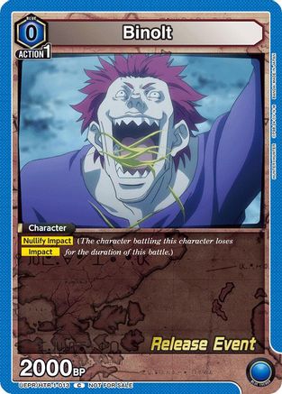 Binolt (UEPR/HTR-1-013) - UE02BT HUNTER X HUNTER Release Event Cards