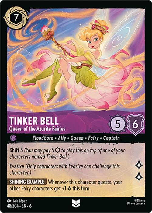 Tinker Bell - Queen of the Azurite Fairies (48/204) [Azurite Sea] - Disney - Card Brawlers | Quebec | Canada |