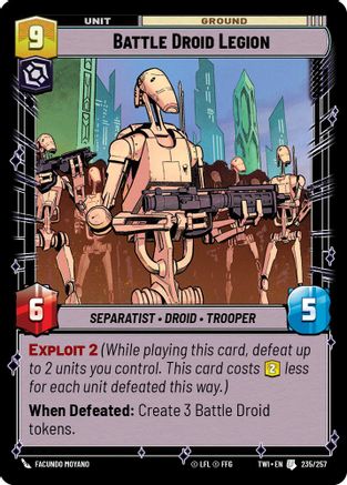 Battle Droid Legion (235/257) (235/257) [Twilight of the Republic] - Fantasy Flight Games - Card Brawlers | Quebec | Canada |