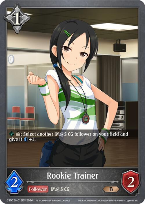 Rookie Trainer (CSD02b-018EN) [THE IDOLM@STER CINDERELLA GIRLS] - Bushiroad - Card Brawlers | Quebec | Canada |