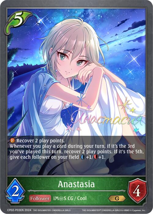 Anastasia (CP02-P03EN) [THE IDOLM@STER CINDERELLA GIRLS] - Bushiroad - Card Brawlers | Quebec | Canada |