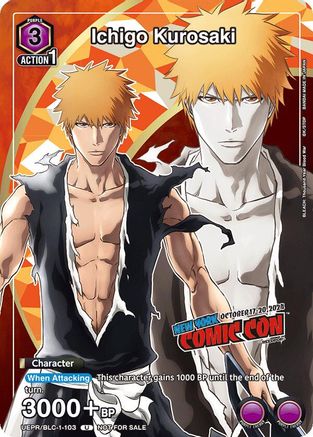 Ichigo Kurosaki (New York Comic Con 2024) (UEPR/BLC-1-103) - Union Arena Promotion Cards Foil
