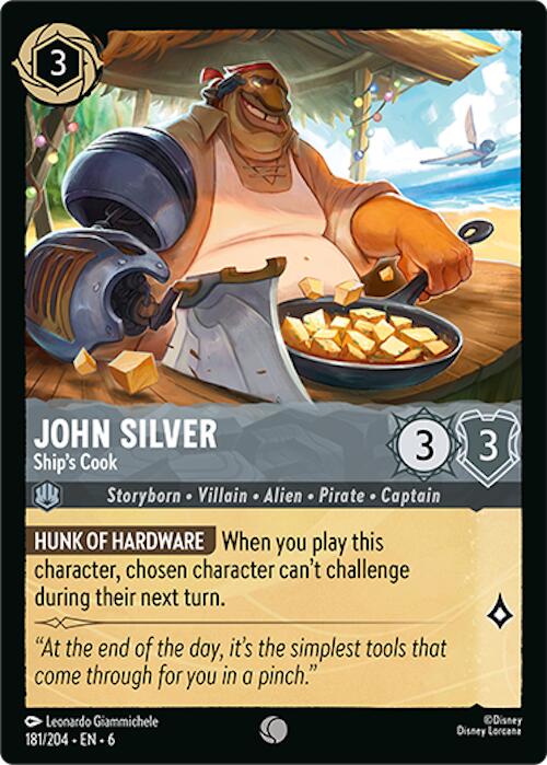 John Silver - Ship's Cook (181/204) [Azurite Sea] - Disney - Card Brawlers | Quebec | Canada |