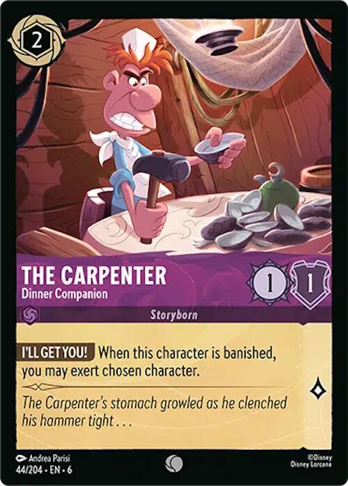 The Carpenter - Dinner Companion (44/204) [Azurite Sea] - Disney - Card Brawlers | Quebec | Canada |