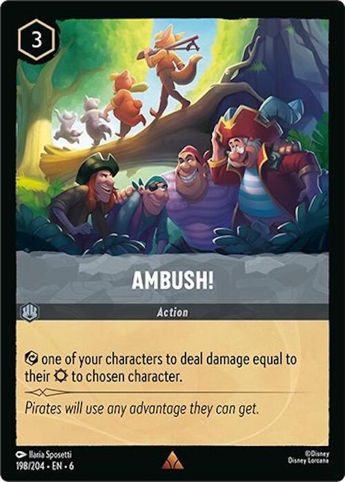 Ambush! (198/204) [Azurite Sea] - Disney - Card Brawlers | Quebec | Canada |