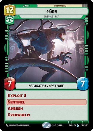 Gor - Grievous's Pet (118/257) (118/257) [Twilight of the Republic] - Fantasy Flight Games - Card Brawlers | Quebec | Canada |