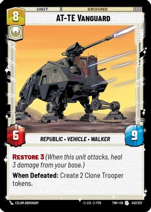 AT-TE Vanguard (247/257) (247/257) [Twilight of the Republic] - Fantasy Flight Games - Card Brawlers | Quebec | Canada |